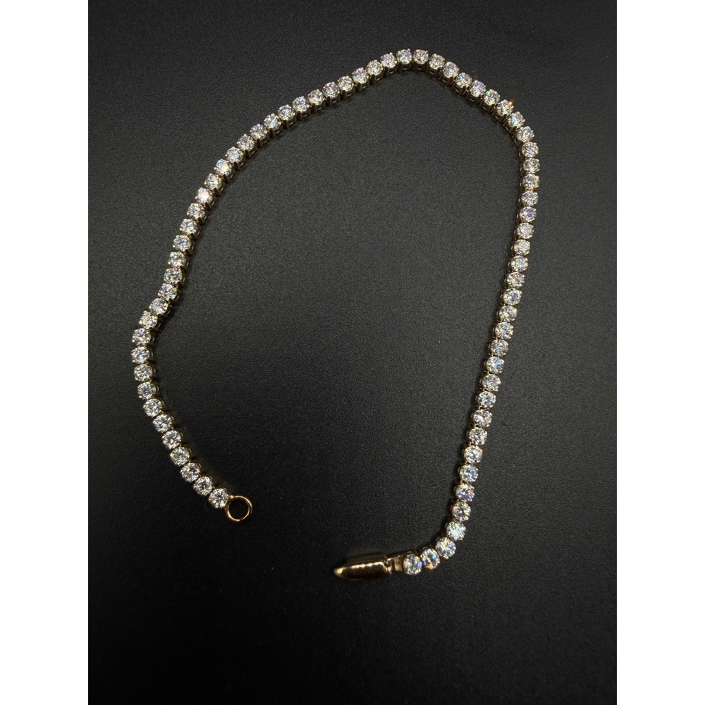 IGI 3.28ctw Lab Diamond Tennis Bracelet 14k Yellow Gold